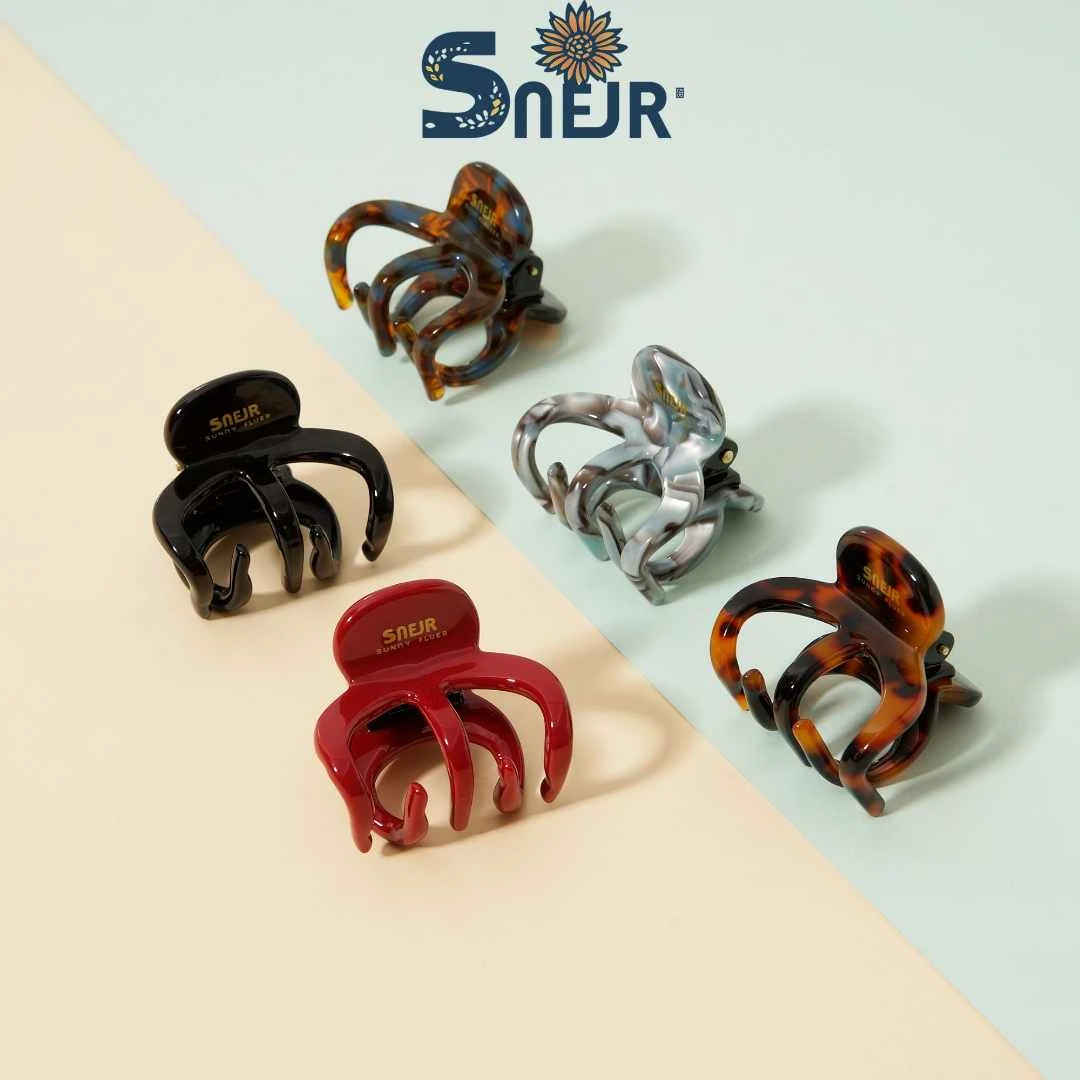 SUNNY FLUER/闪妮醋酸章鱼夹精致简约气质百搭发夹优雅韩版