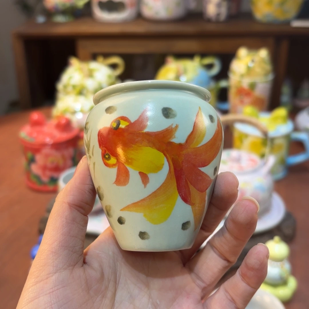 景德镇手绘高温釉下彩陶瓷茶具