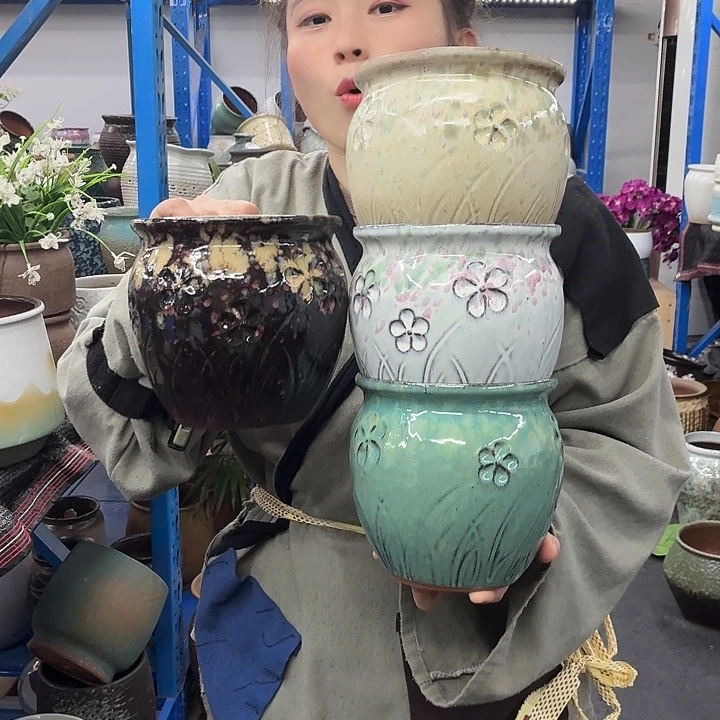 15×15 -粗陶花盆有孔-买买买