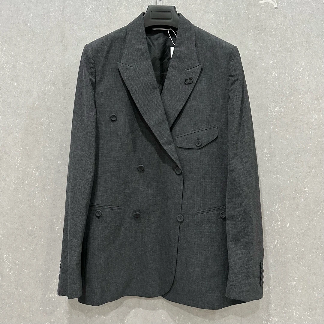 99新 DIOR/迪奥 迪奥 双排扣饰带西装 48码 006117