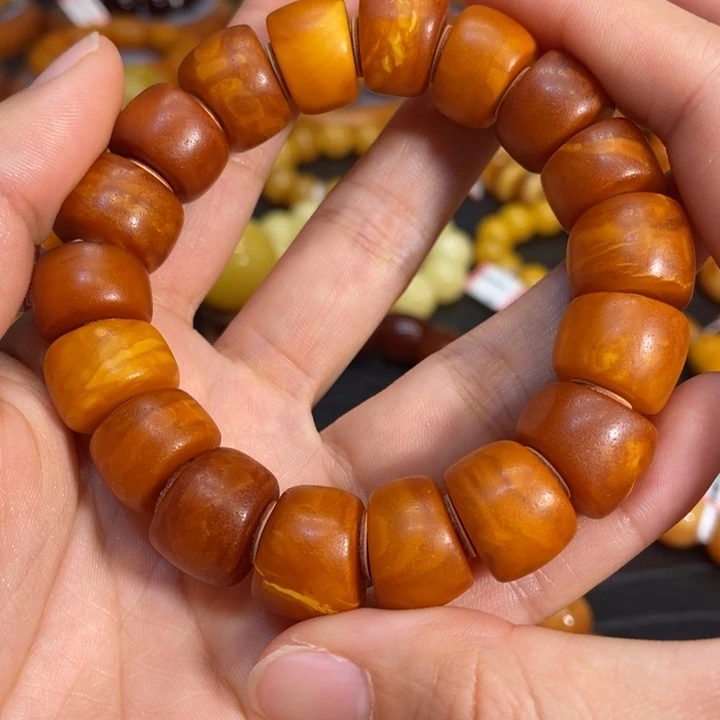 琥珀手链未镶嵌干***道蜜蜡