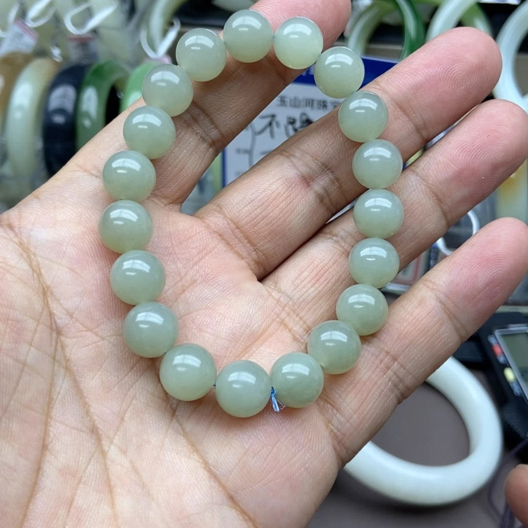 和田玉手串未镶嵌k***梁