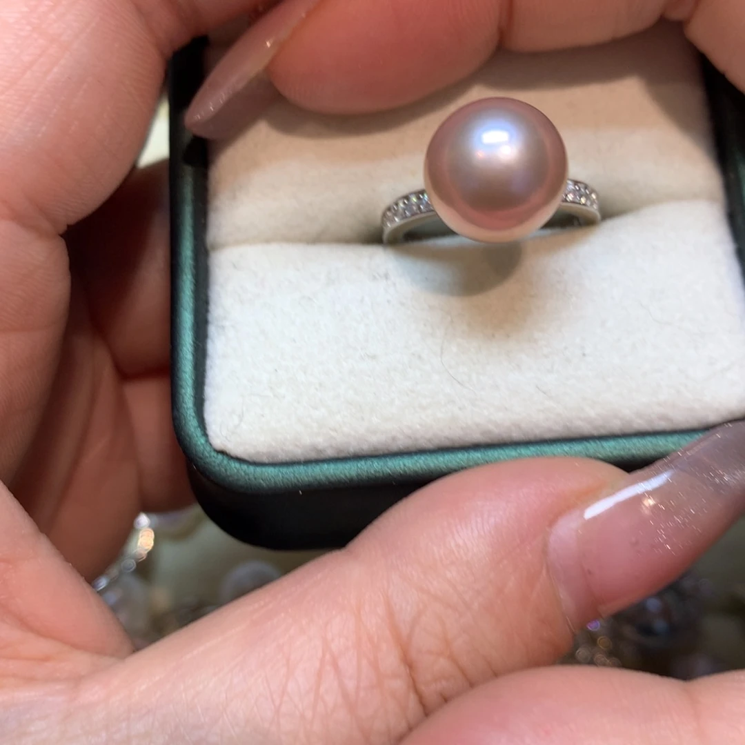 淡水珍珠戒指银S925镶嵌