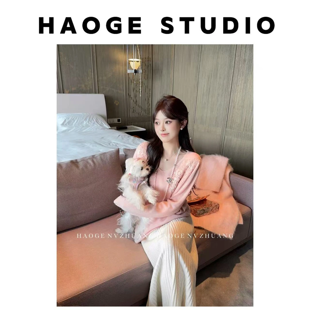 浩哥严选●淡雅佳人HGQ5MY2891A毛衣预时尚秋冬甜美长袖温柔设计款