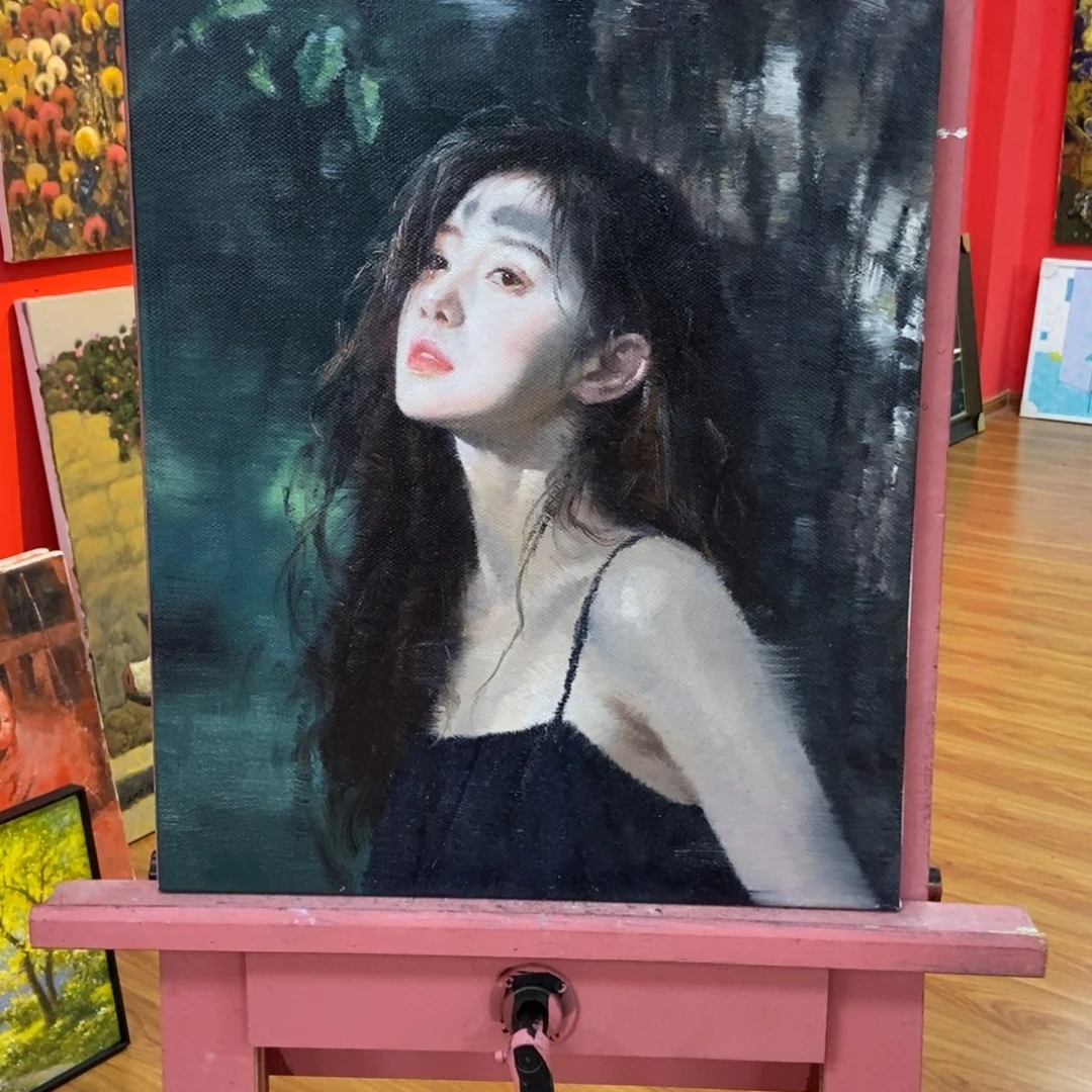 寂***桐油画尺寸50.60作品