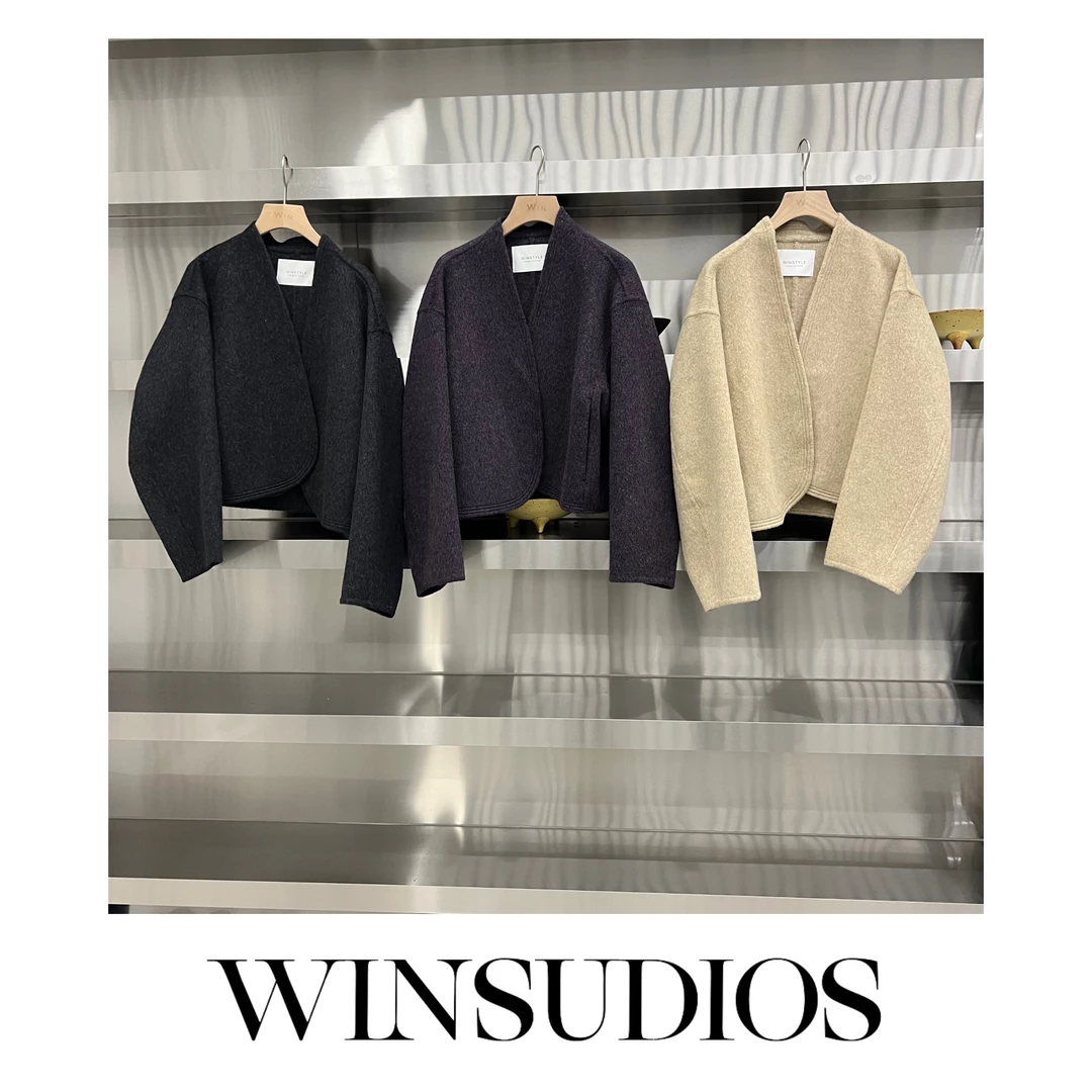 牧野织锦【WIN小众定制款】极简气质毛呢外套
