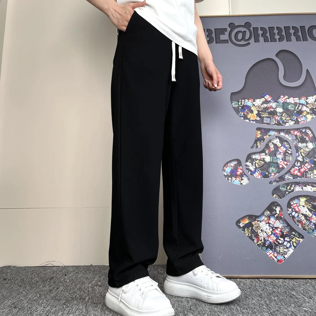 仓石一树潮牌2025新款重磅春夏垂感直筒裤男士休闲运动裤百搭长裤