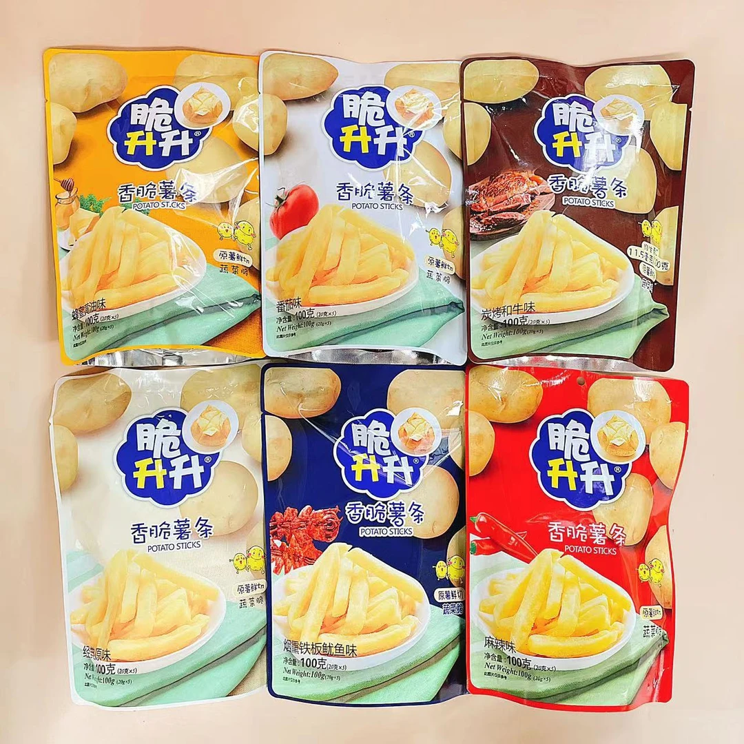 脆升升薯条蜂蜜黄油味桂花红茶味番茄味网红休闲办公室解馋小零食