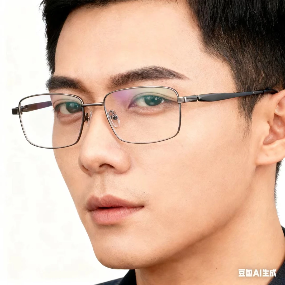 纯钛眼镜男女士商务近视眼镜全框防蓝光超轻专业定制有度数散光镜