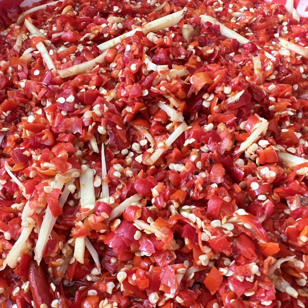 【剁辣椒姜丝】湖南剁辣椒农家风味朝天椒老坛腌制香辣椒酱爽脆新鲜