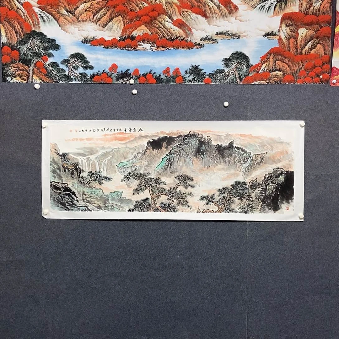 国画小六尺山水一副