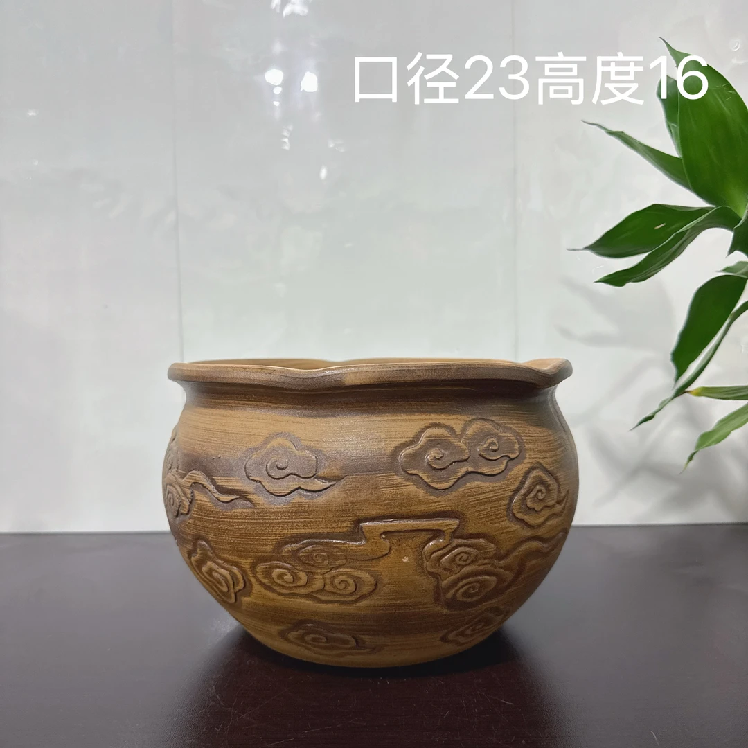 特大号透气粗陶多肉花盆创意复古高筒适合老桩法师植物