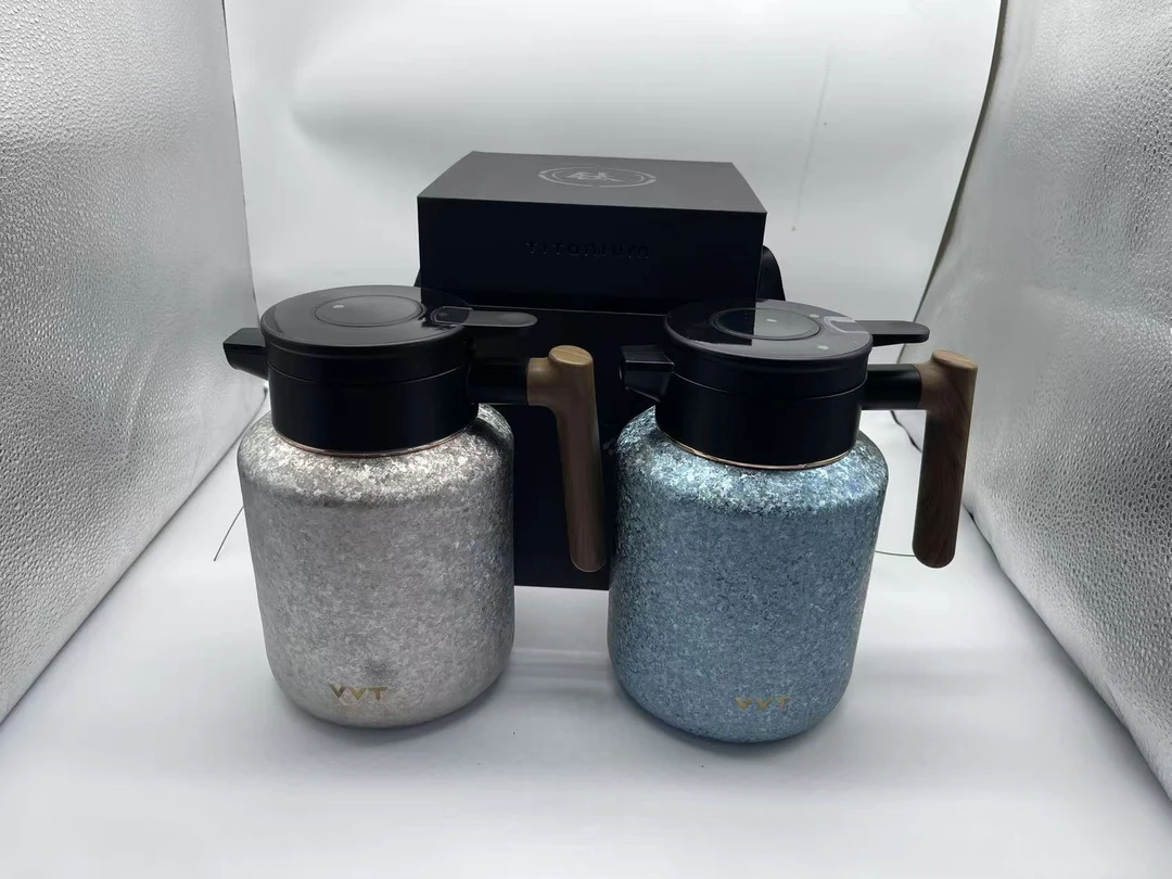 VVT内外纯钛简约家用大冰花大容量凉水壶保温壶可泡茶带温显耐热