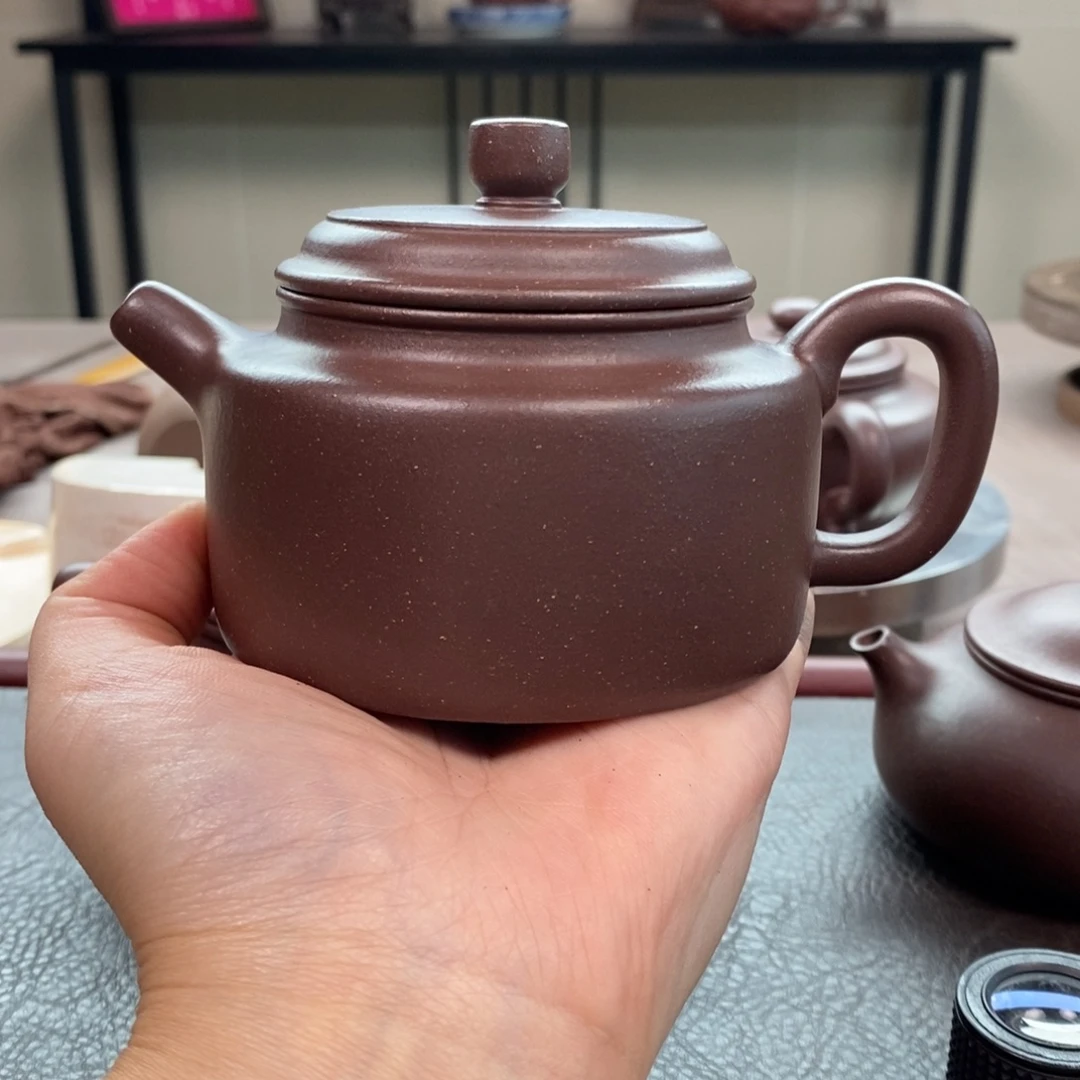 茶壶紫砂底槽清德中250cc全手