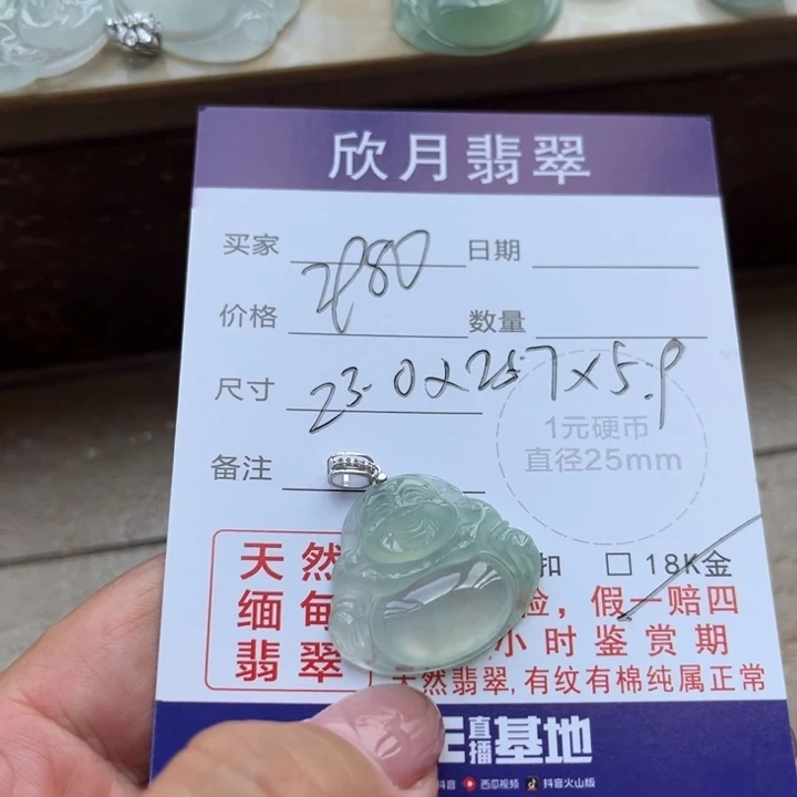 翡翠未镶嵌颈饰天然