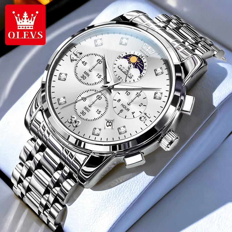 欧利时瑞士认证品牌手表男士防水夜光新款自动多功能腕表