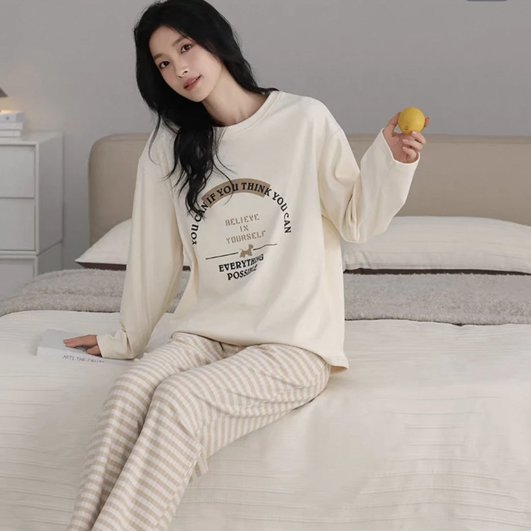 am女士冬季舒适家居服德绒睡衣套装89107