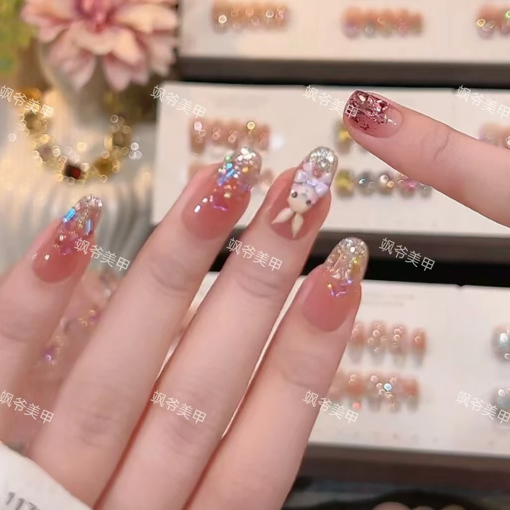 紫冰兔-SAYE飒爷手工穿戴甲-可重复佩戴-掉钻包补-10片