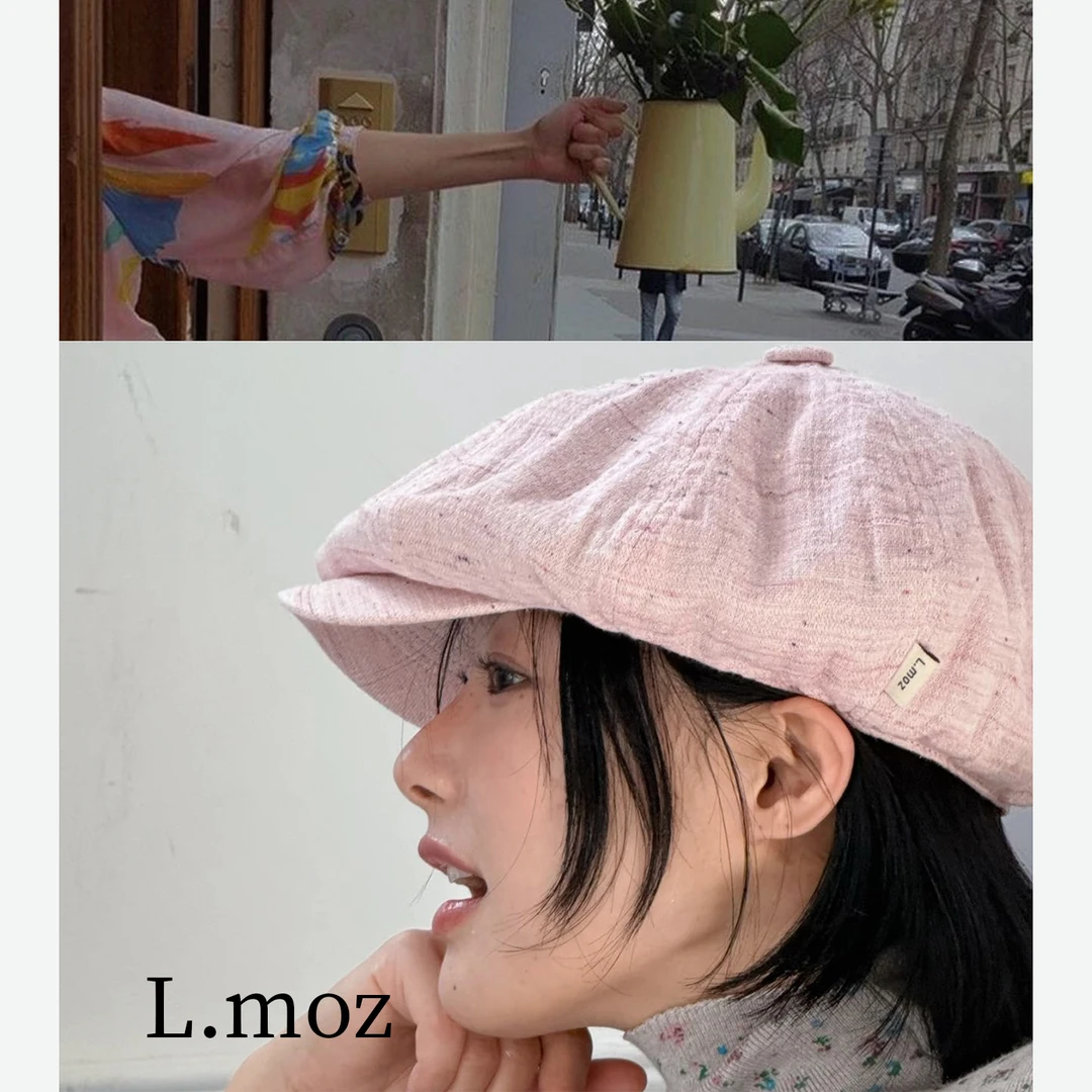 【蓝墨竹】贝雷帽子女款2025新款显脸小鸭舌帽大帽檐大头围前进帽