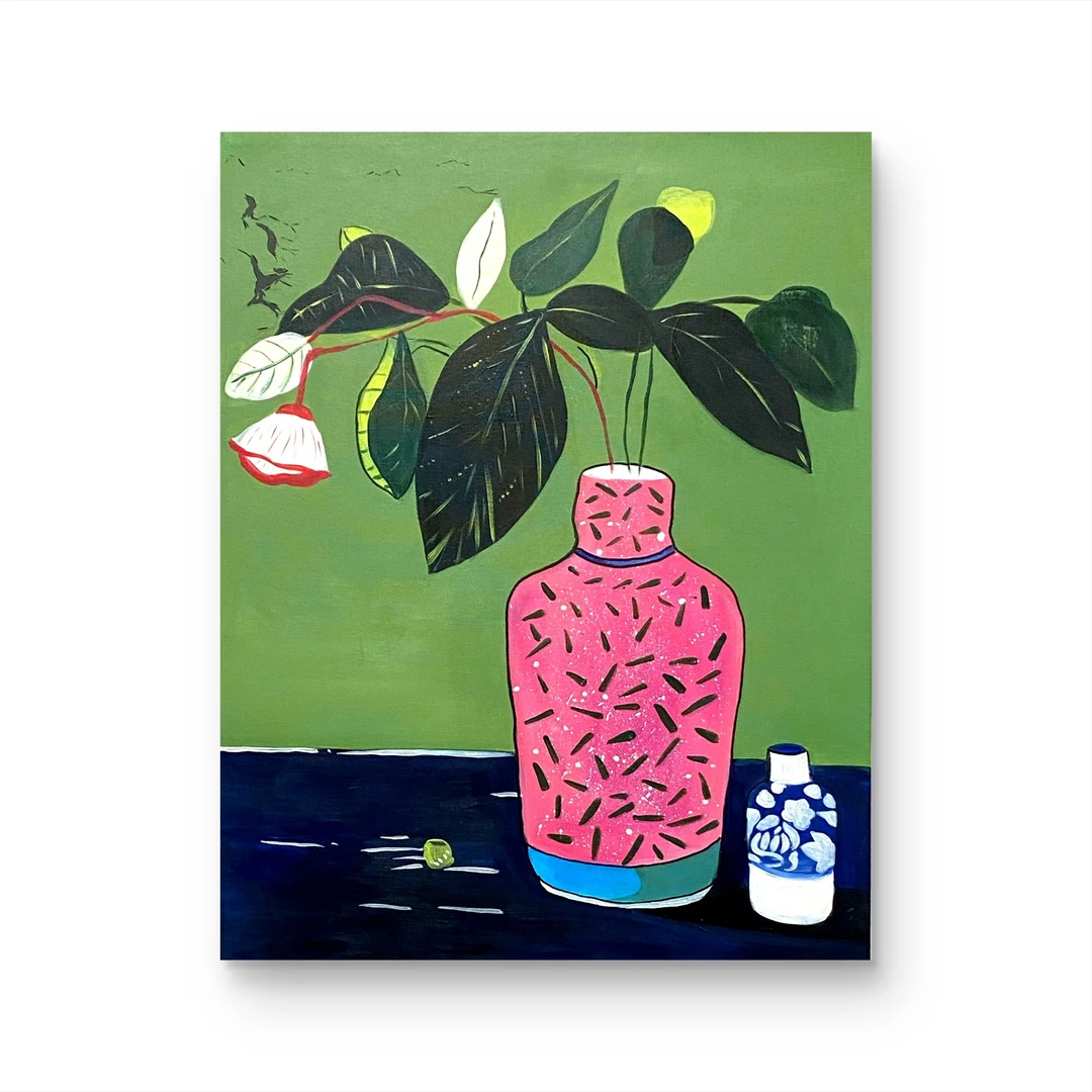 【花瓶】 原创手绘挂画  “60*80” No.1383