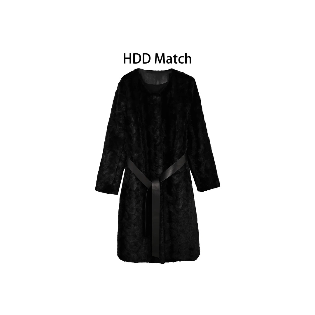 HDD- "时髦定制" 水貂毛 女款长款宽松轻奢品质大衣外套 Y9988