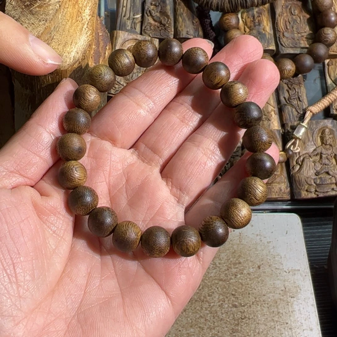 沉香手串白棋楠手串卡0.9