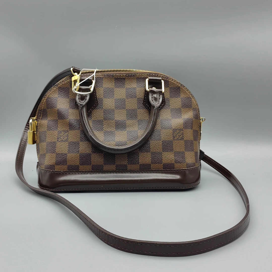 95新 LouisVuitton/路易威登  棕棋盘格贝壳包 1628 8037