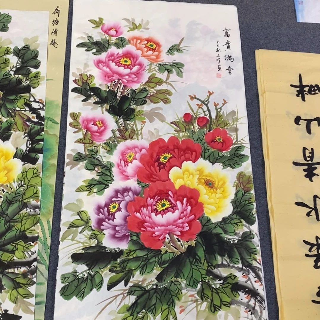 国画尺寸140✖️70四尺手绘画
