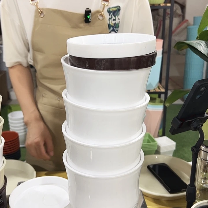 竹节口16.8高17白色带托4只