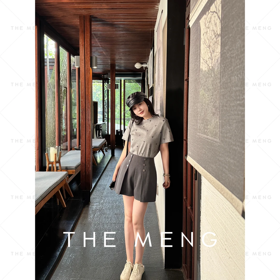 THE MENG【精致女王】精纺天丝羊毛休闲百搭显瘦短裤#M252X0303