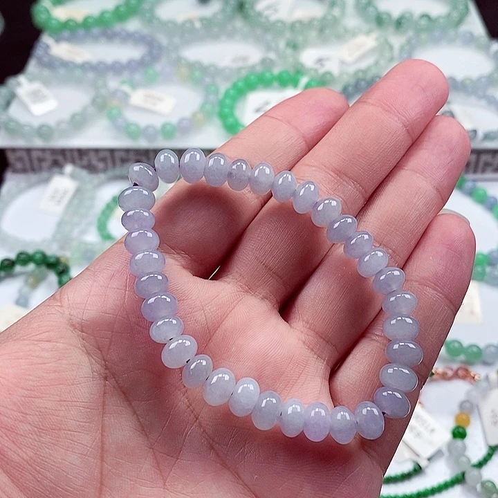 翡翠手链未镶嵌卡7+