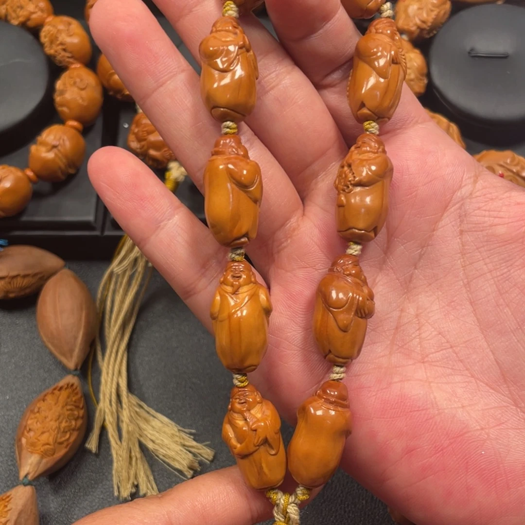 微花站立财神纯手工手串
