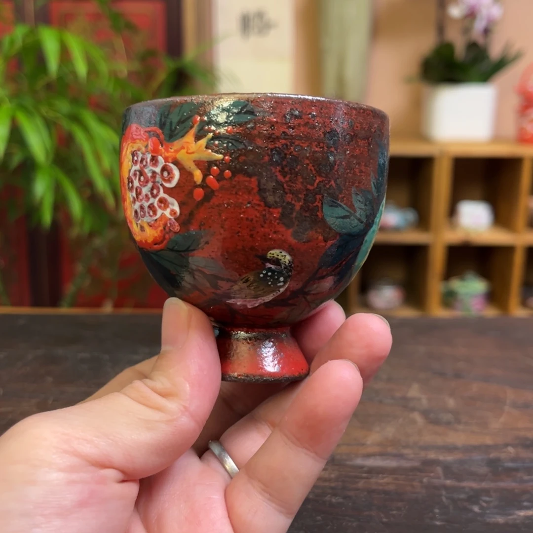柴烧手工手绘陶瓷