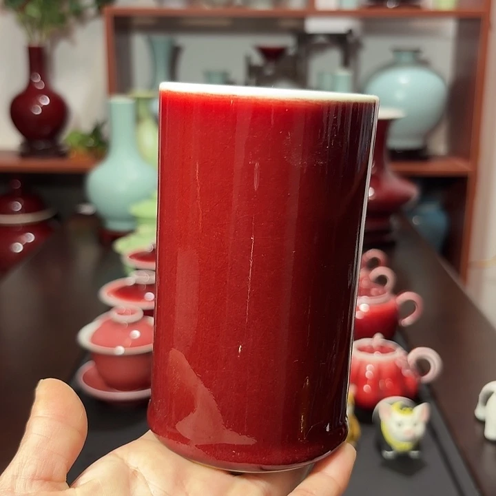 陶景德镇高温陶瓷笔筒