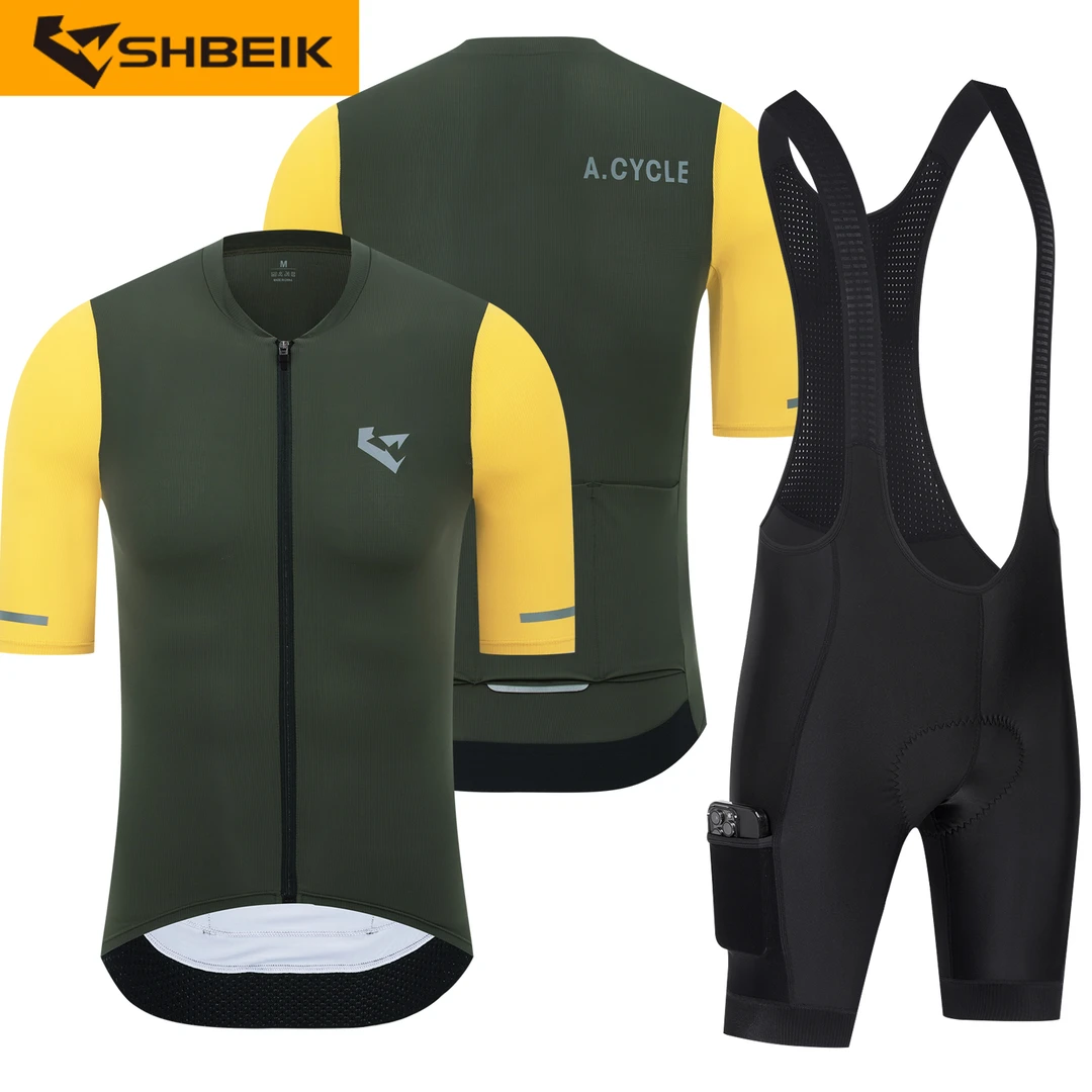夏季骑行服短袖透气修身公路山地自行车运动上衣速干防晒套装
