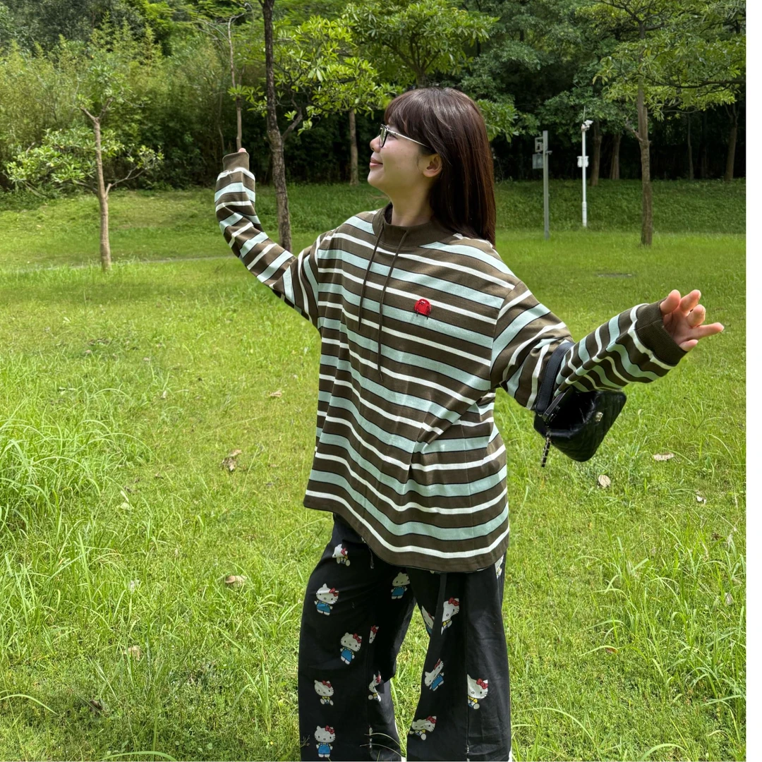 SEVENFUOO-【彩色条纹】长袖卫衣