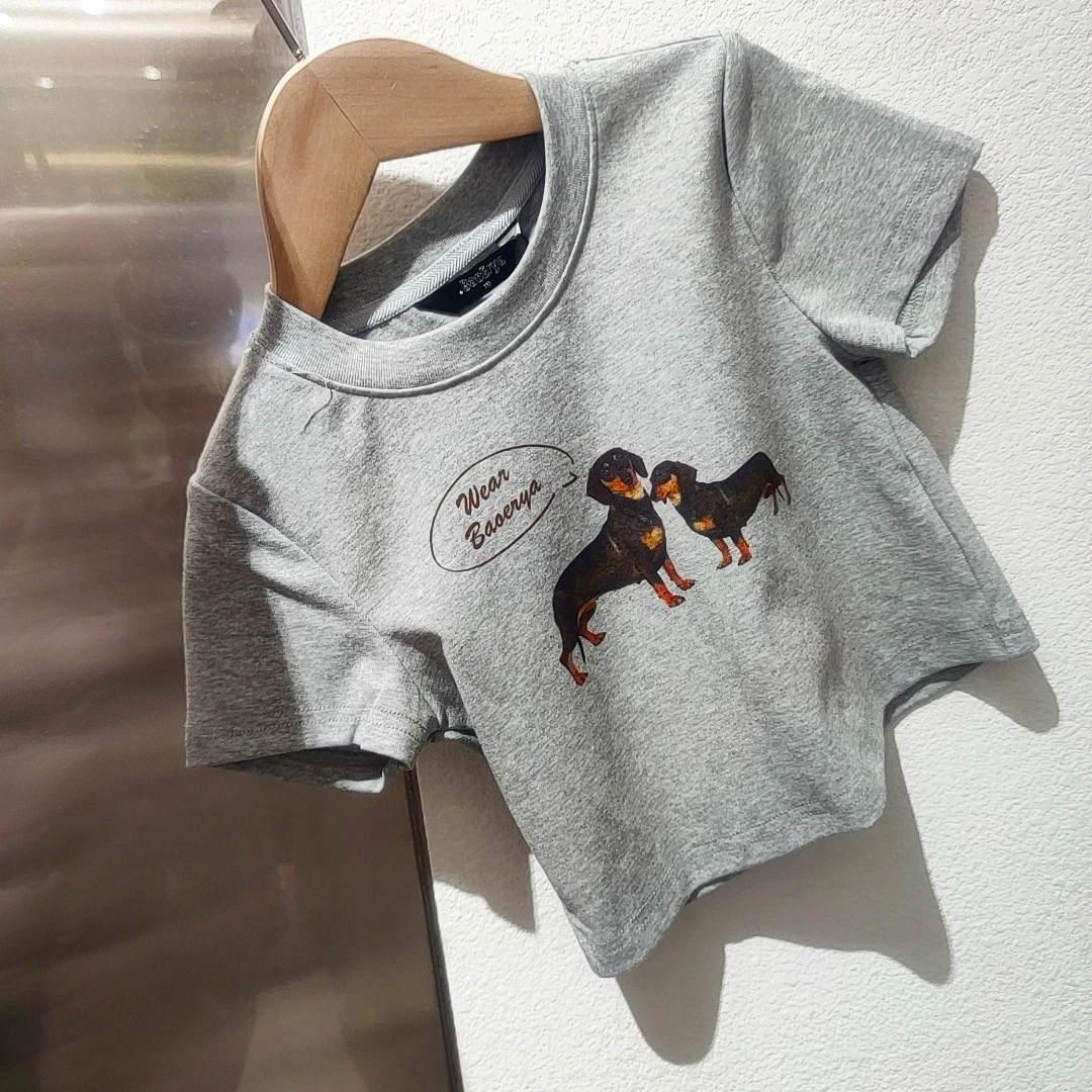 636儿童夏款小狗短袖