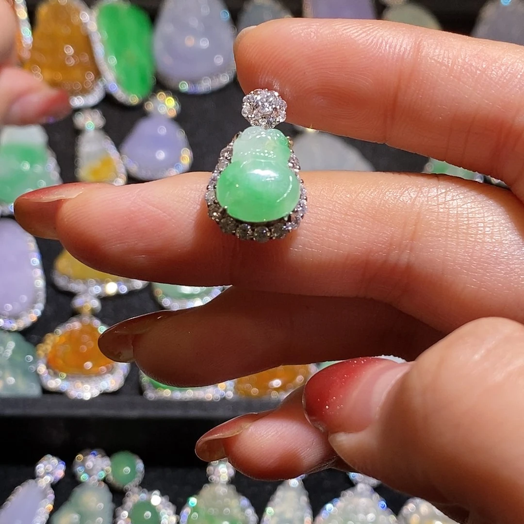 颈饰银S925镶嵌翡翠昭*天然翡翠