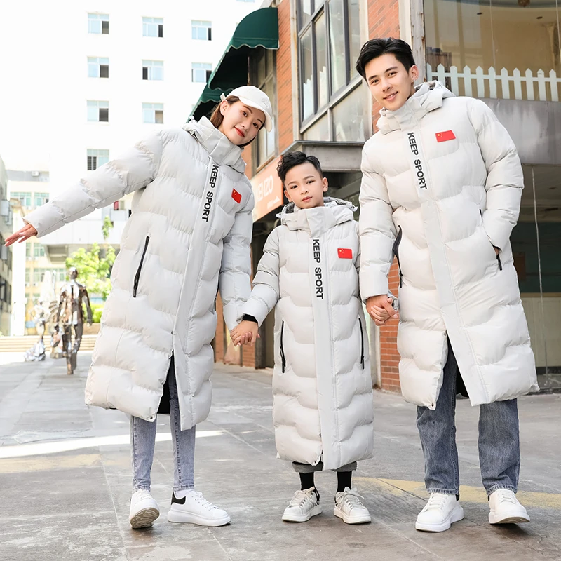 国家队运动棉大衣冬季男女长款体育生冬训棉大衣加厚防寒保暖外套