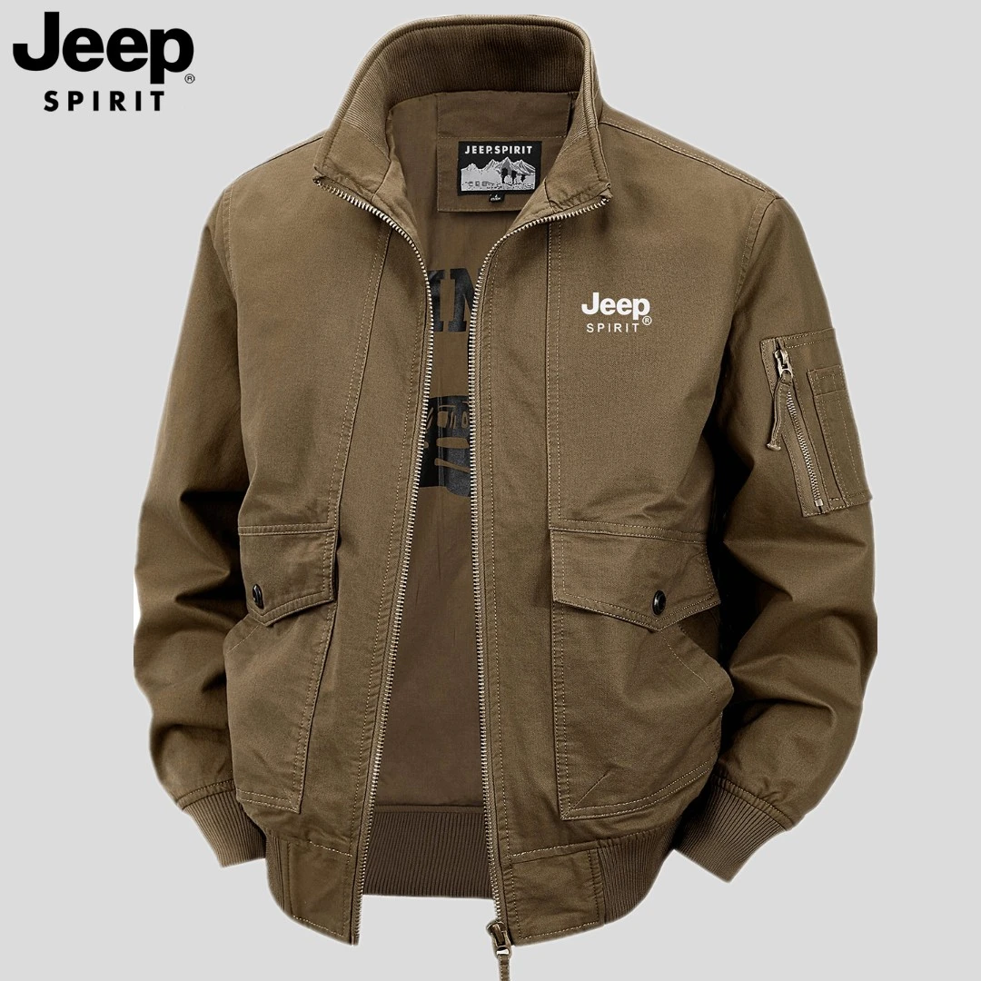 吉普男装冬季男士外套夹克男款纯棉秋冬款晋江棉服加绒加厚棉袄子