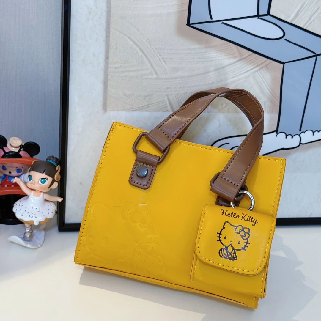 6554黄色KT方块手提包