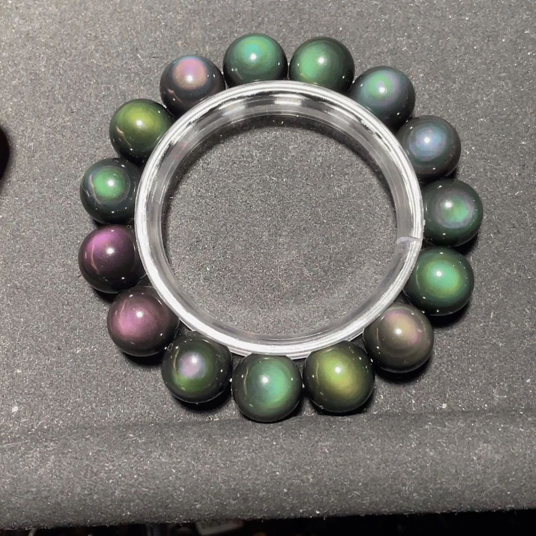 沧***华黑曜岩未镶嵌手链