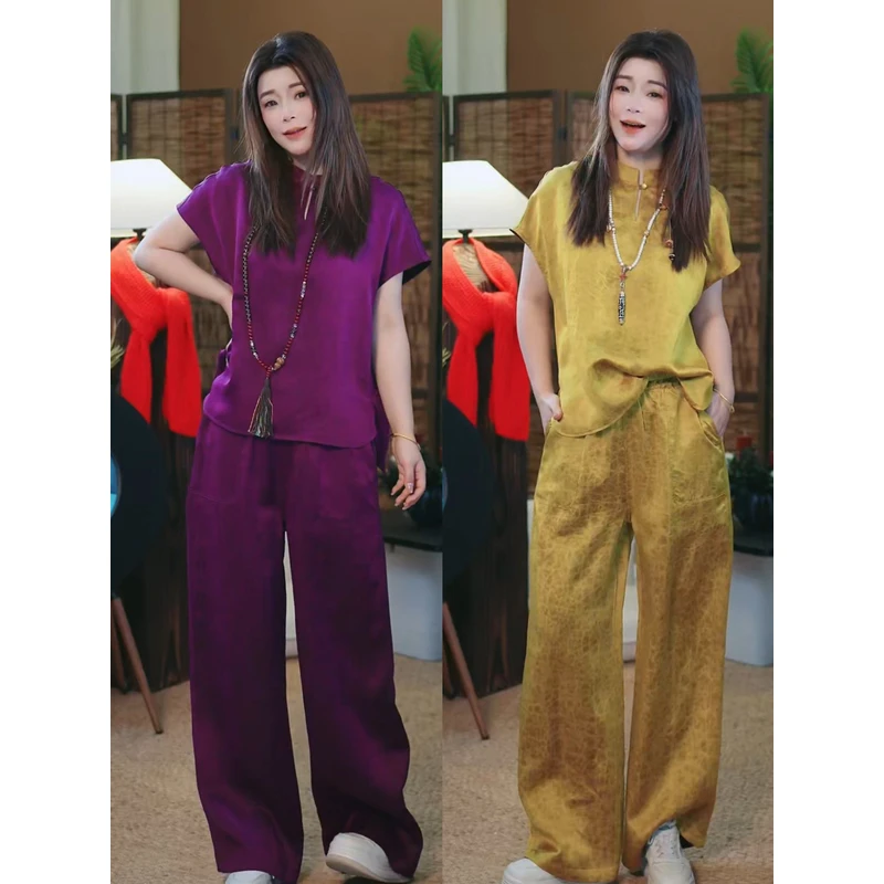 杯子家《桑蚕丝龟缎直筒裤两面穿》香云纱高品质稀缺好物