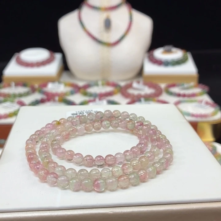 未镶嵌碧玺手链5.3mm±