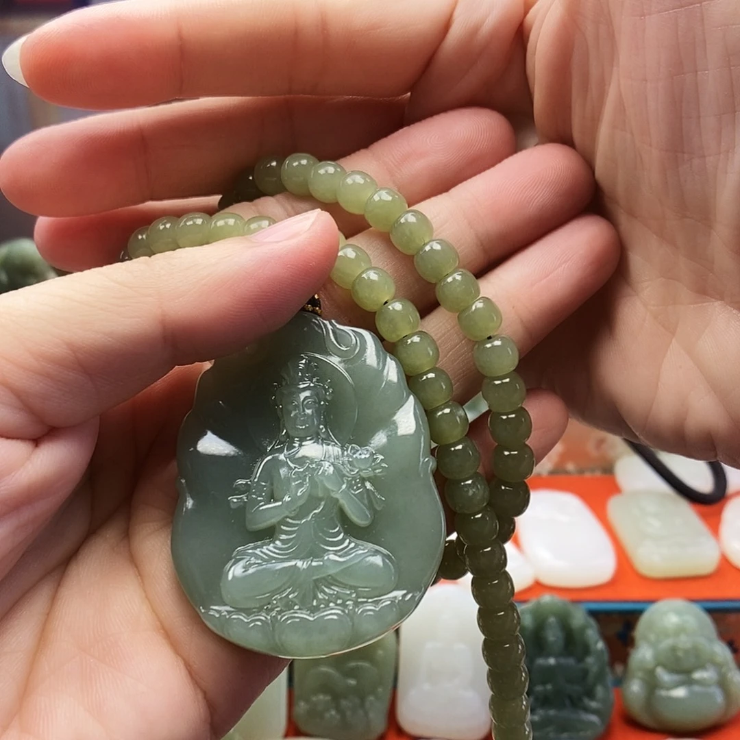→***←和田玉未镶嵌颈饰