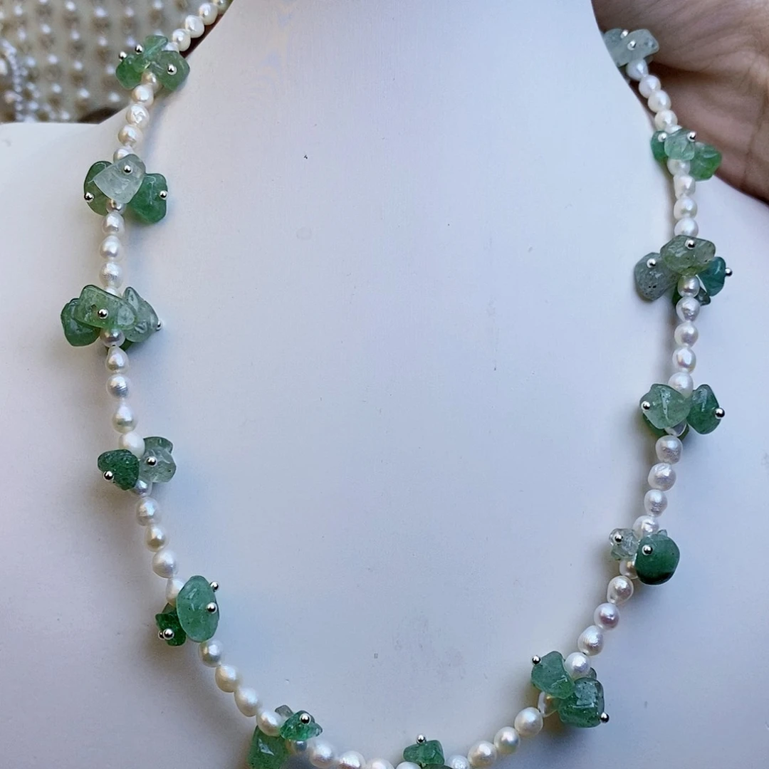 淡水珍珠颈饰银S925镶嵌