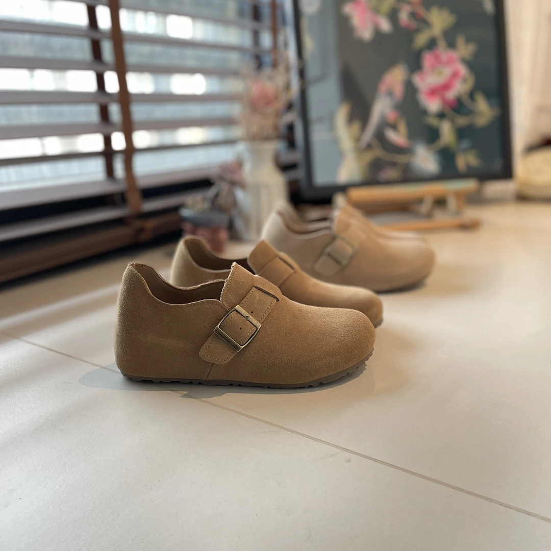 全包勃肯鞋女2025新款春秋季平底单鞋一脚蹬内增高软底复古博肯鞋