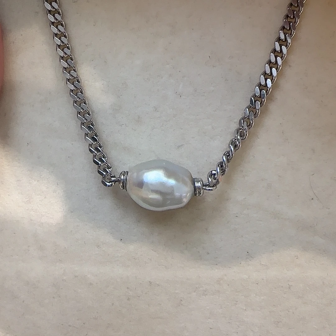 巧***巧颈饰银S925镶嵌海水珍珠