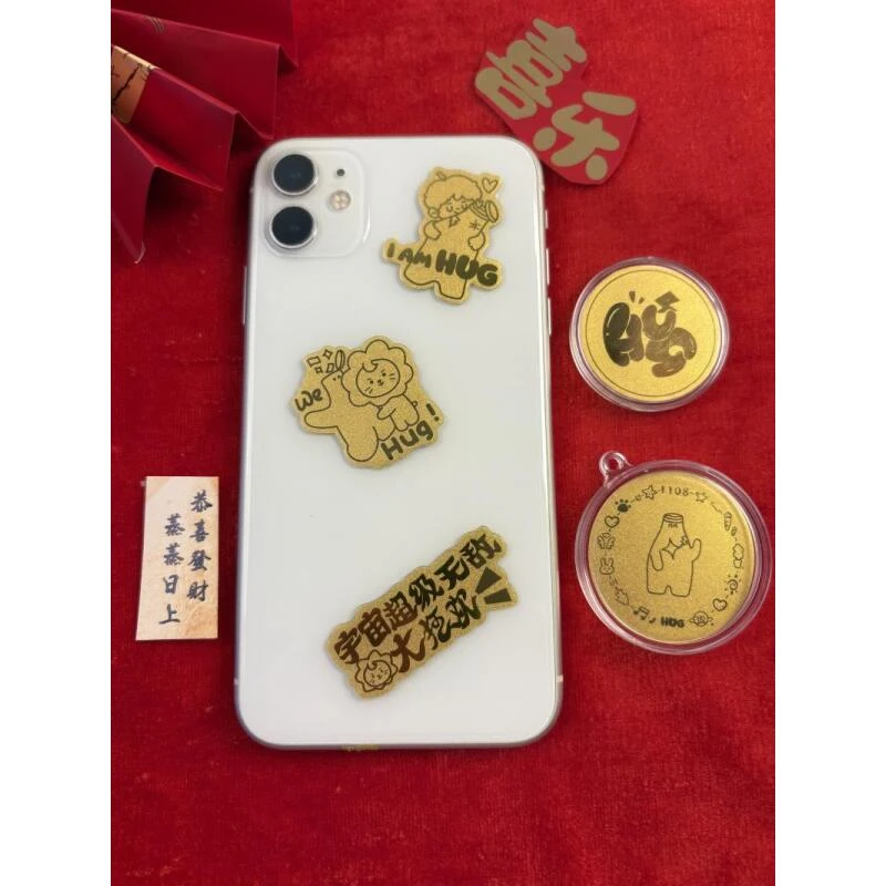 含金工艺品王源纪念品明星手机贴演唱会应援物小汤圆周边送人礼物