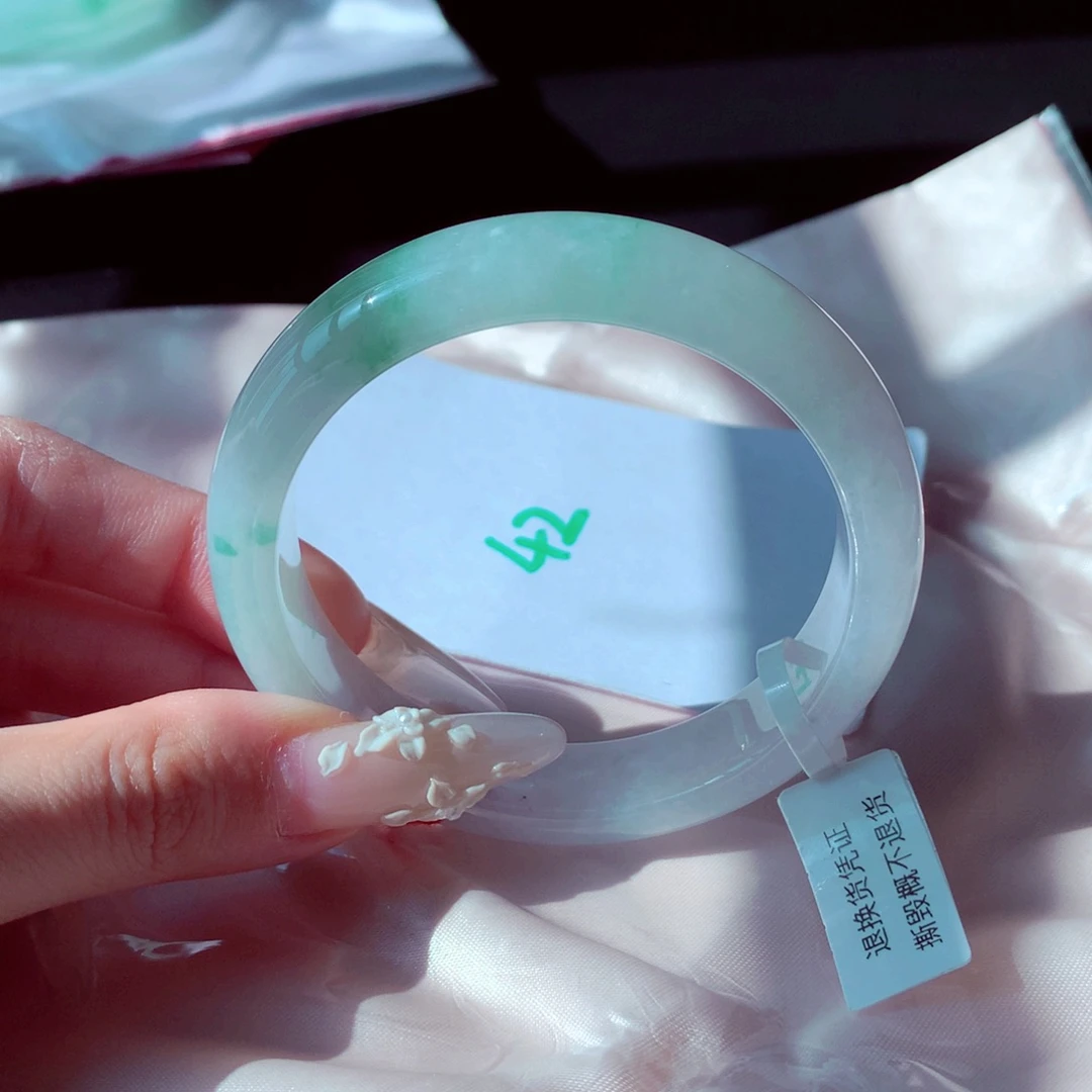 未镶嵌手镯翡翠天然缅甸翡翠A货手镯 42号